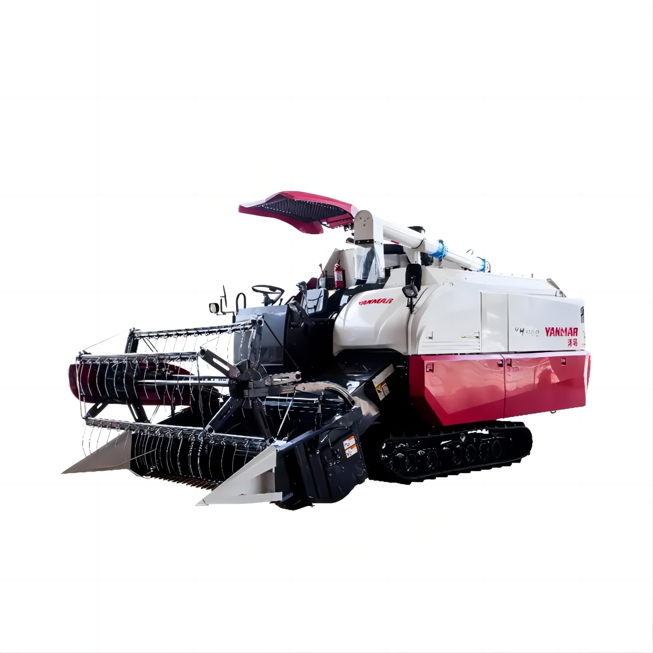 With wider rubber tracks YM yangmar rice barley harvester combine machinery.jpg