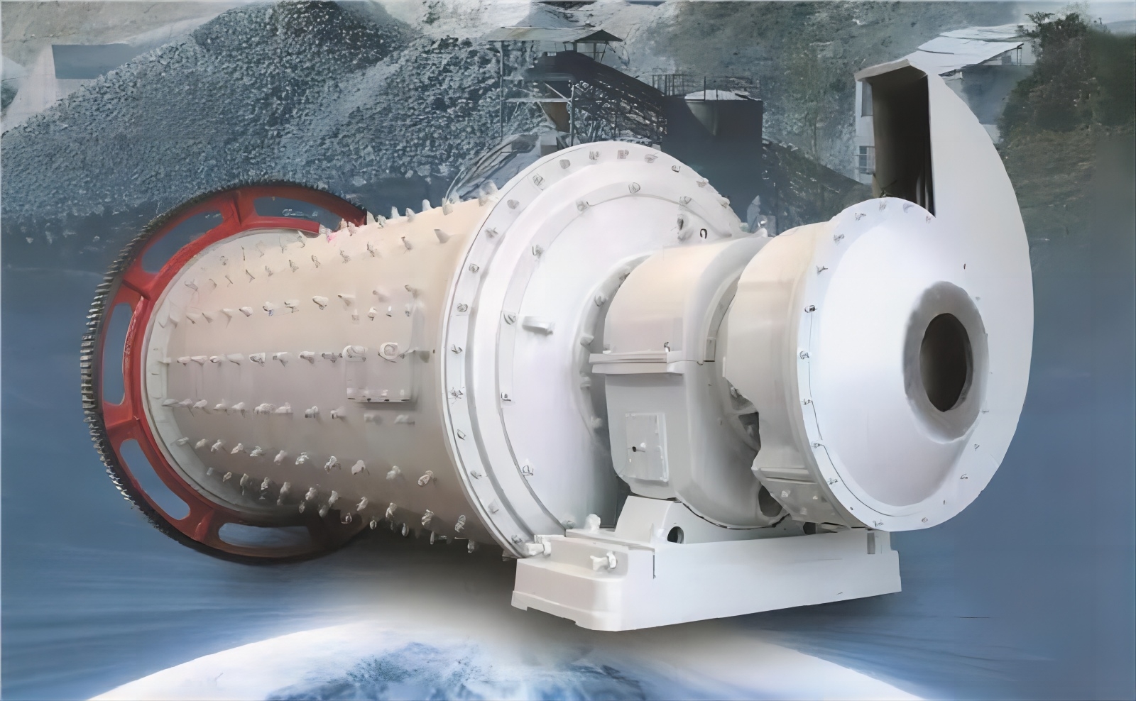 Wet energy saving lattice ball mill